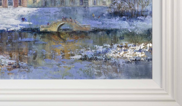 Winter Reflections, Petworth House by Veronika Benoni, original painting, detail
