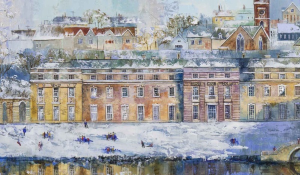 Winter Reflections, Petworth House by Veronika Benoni, original painting