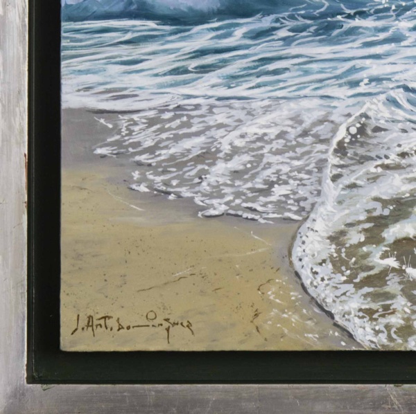 Cala d’Hort by Juan Antonio Domínguez, original painting, detail