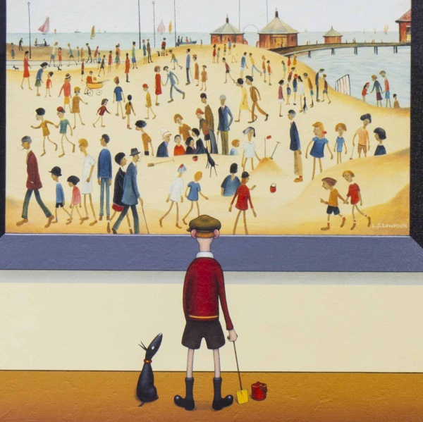 Lowryish – On The Beach by Chris Chapman, limited edition print