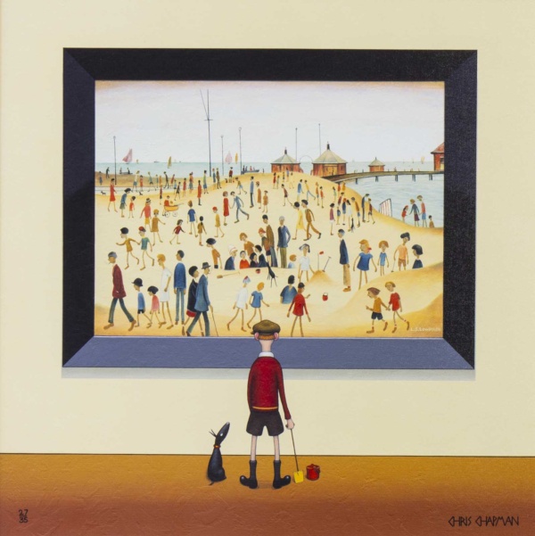 Lowryish – On The Beach by Chris Chapman, limited edition print