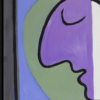 Buste de Femme de Profil (Femme Écrivant) after Picasso by David Henty, original painting, detail