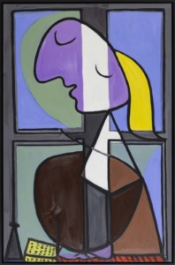 Buste de Femme de Profil (Femme Écrivant) after Picasso,