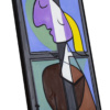Buste de Femme de Profil (Femme Écrivant) after Picasso by David Henty, original painting