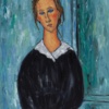 Portrait of A Servant Girl after Modigliani by David Henty, original painting