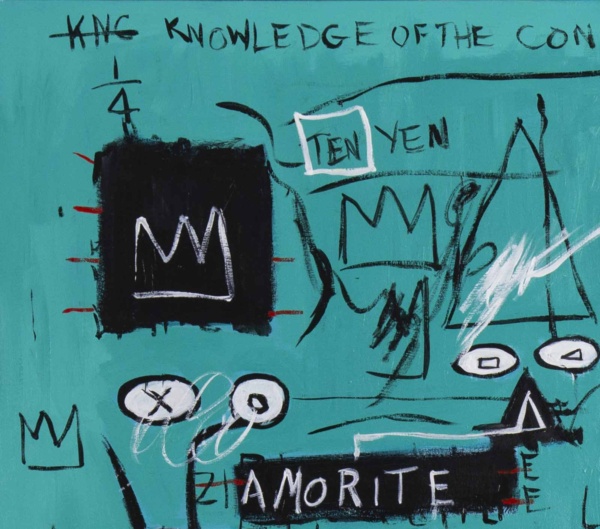 Equals Pi after Basquiat by David Henty, original painting