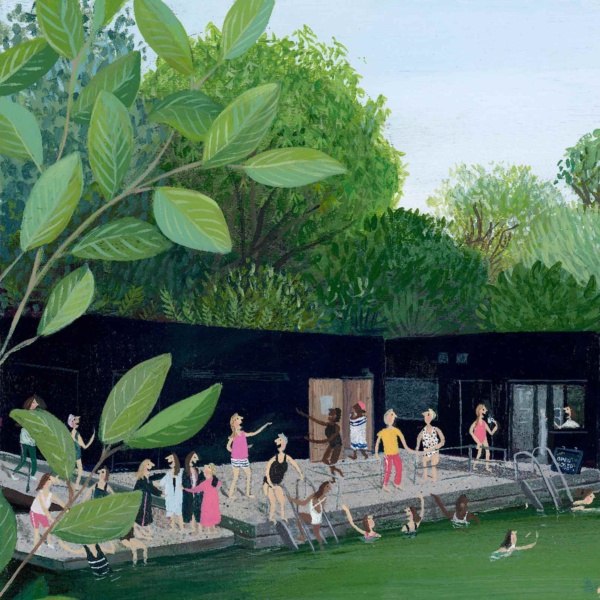 The Ladies Pond by Jenni Murphy, limited edition print, detail