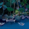 Party In The Forest by Jenni Murphy, limited edition print, detail
