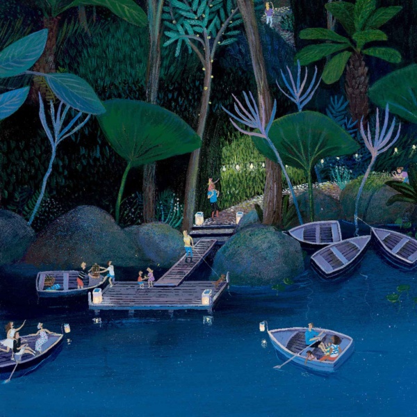Party In The Forest by Jenni Murphy, limited edition print, detail