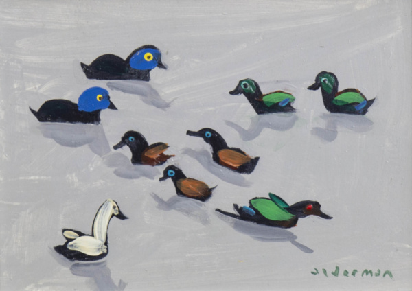 Busy Ducks by David Alderman, original painting