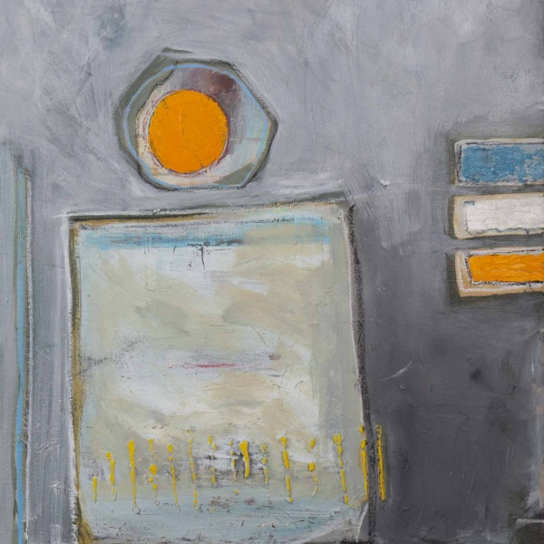 Domino Effect by Håven, original painting, detail