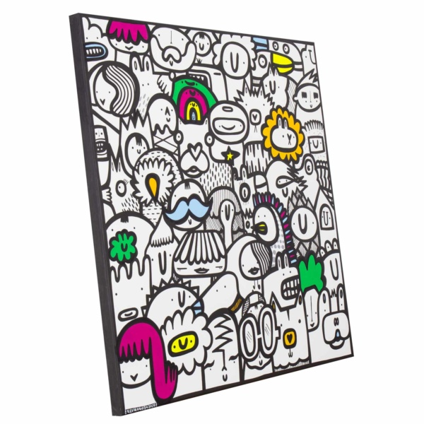 Rainbow Rabble by Kev Munday, original painting