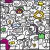 Rainbow Rabble by Kev Munday, original painting