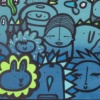 Graduated Greatness by Kev Munday, original painting, detail