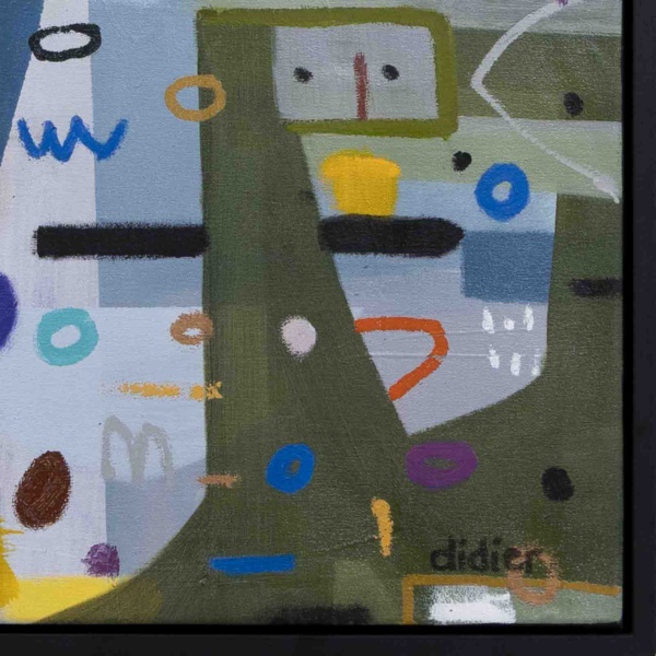 De Compras by Didier Mayés, original painting, detail