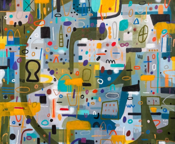 De Compras by Didier Mayés, original painting