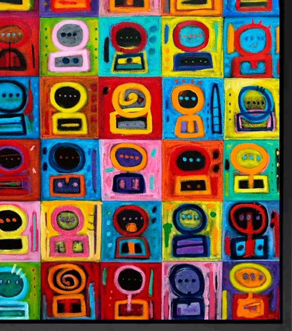 El Comedor by Didier Mayés, original painting, detail