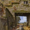 Rustic Farm Life by Edward Hersey, original painting, detail