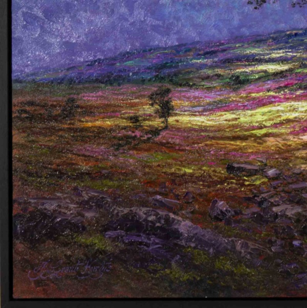 By The Light Of The Silvery Moon, Rosedale by Andrew Grant Kurtis, original painting, detail