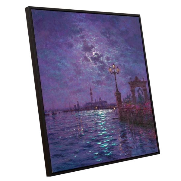 Moonlight Sparkle Across The Lagoon, Venice by Andrew Grant Kurtis, original painting