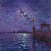 Moonlight Sparkle Across The Lagoon, Venice by Andrew Grant Kurtis, original painting