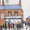 Fish and Chip Shop after L.S. Lowry by David Henty, original painting