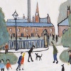 Park and Factory Scene after L.S. Lowry by David Henty, original painting