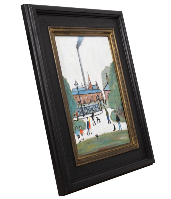 Park and Factory Scene after L.S. Lowry by David Henty, original painting