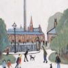 Park and Factory Scene after L.S. Lowry by David Henty, original painting