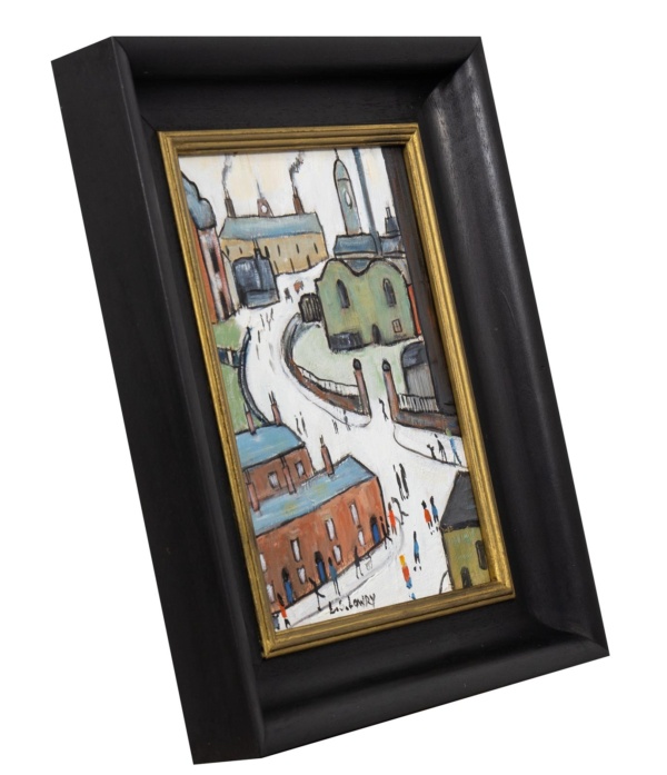 Windy Road Factory Scene after L.S. Lowry by David Henty, original painting