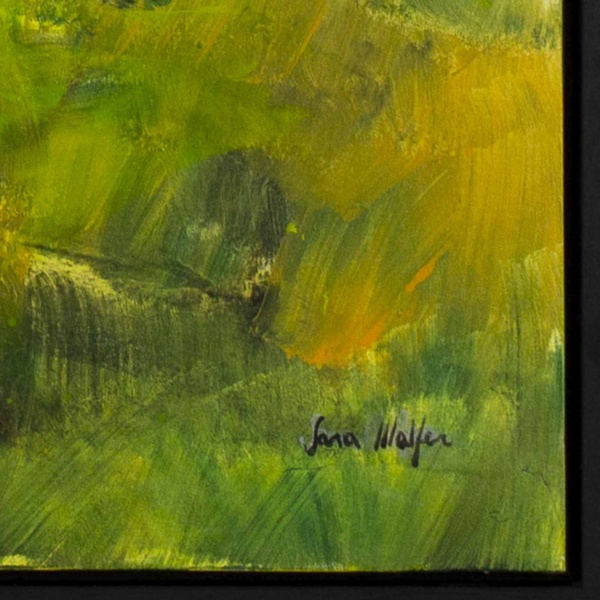 Forest Bathing by Sara Malfer, original painting, detail
