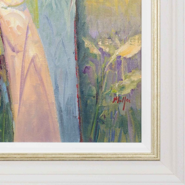 Masterful Landscape by Mario Malfer, original painting, detail