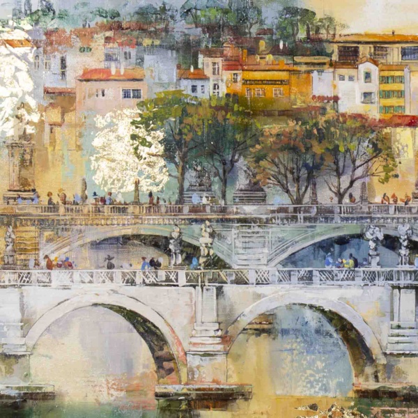 Rome by Veronika Benoni, original painting, detail