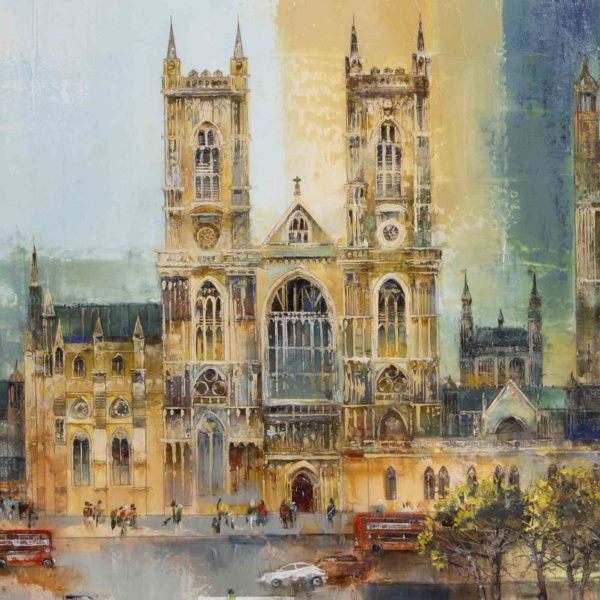London Westminster by Veronika Benoni, original painting, detail