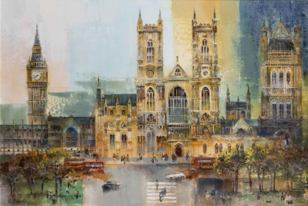 London Westminster by Veronika Benoni, original painting