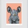 Rhino Rumble by Amy Louise, limited edition print