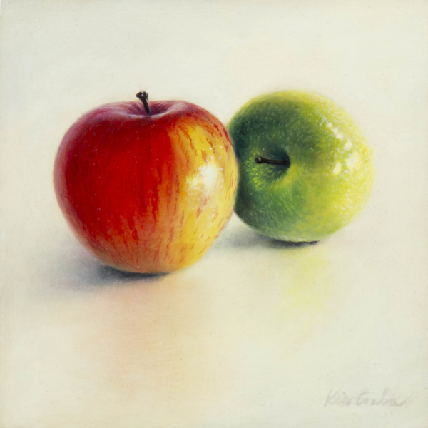 Two Apples by Kiss Csaba, original painting