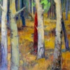 Forest Magic by Sara Malfer, original painting, detail