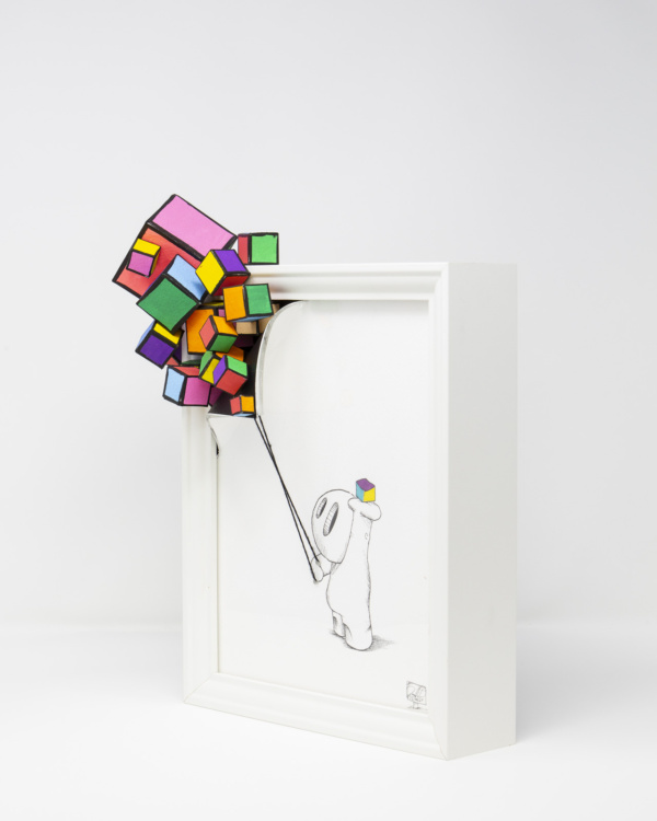 Cube Reveal II by Damilola Odusote, original painting