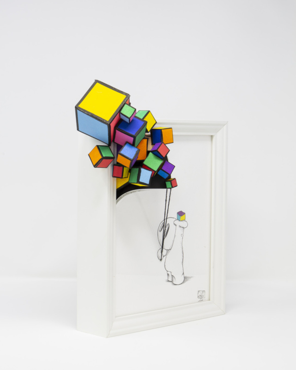 Cube Reveal II by Damilola Odusote, original painting
