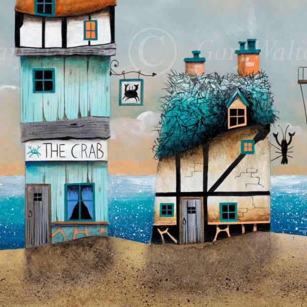 The Crab & Lobster by Gary Walton, limited edition print, detail