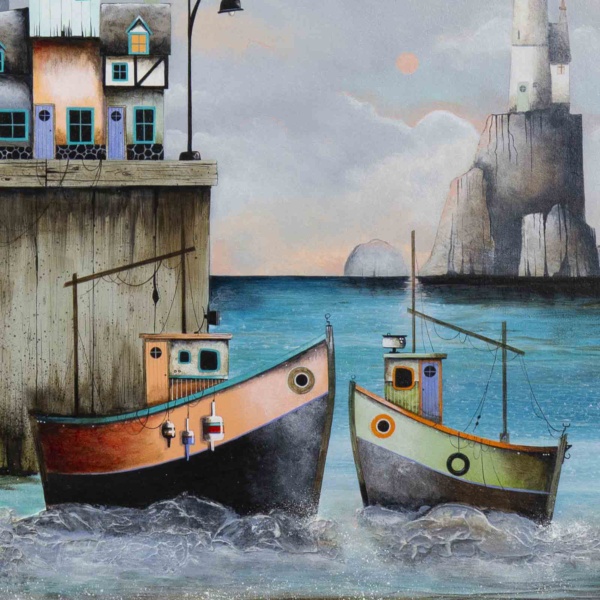 Nautical Romance (Original) by Gary Walton, original painting, detail