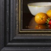 Oranges & Strawberry With Bowl by Ronald Berger, original painting, detail