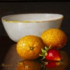 Oranges & Strawberry With Bowl by Ronald Berger, original painting