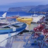 Harmony In Blue by Fabio Constantino, original painting, detail