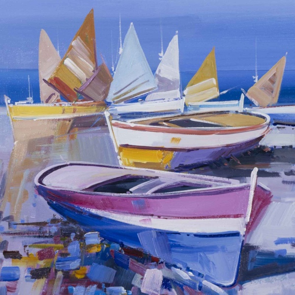 Sea Dreamers by Fabio Constantino, original painting, detail