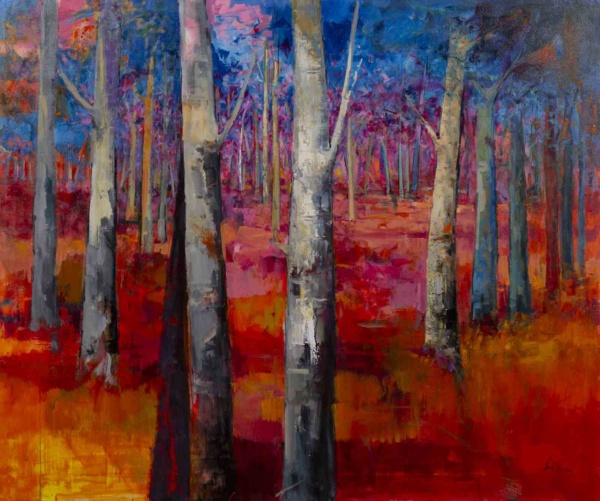 Mystic Forest by Sara Malfer, original painting