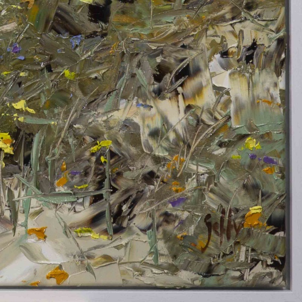 Camber Sands by Frank Getty, original painting, detail