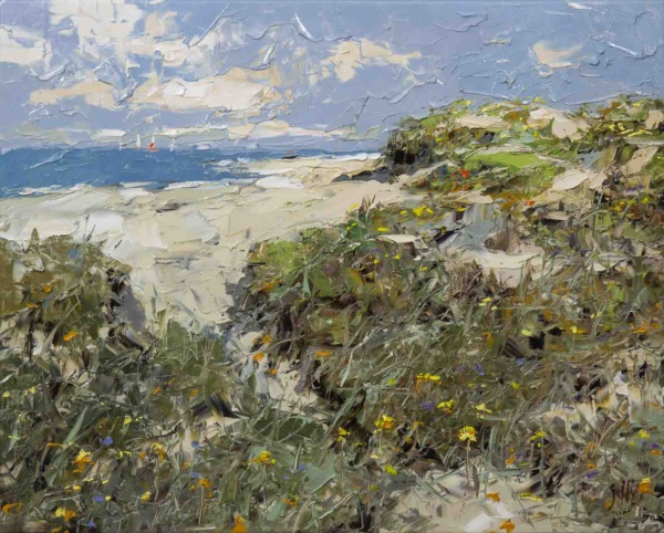 Camber Sands by Frank Getty, original painting
