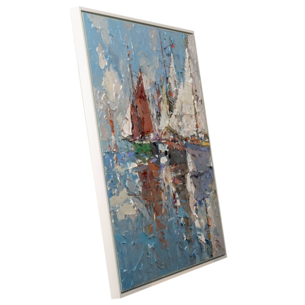 Quayside Reflections by Frank Getty, original painting